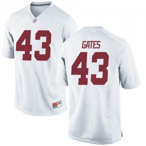 Men Alabama Crimson Tide A.J. Gates #43 College White Replica Football Jersey 840579-344