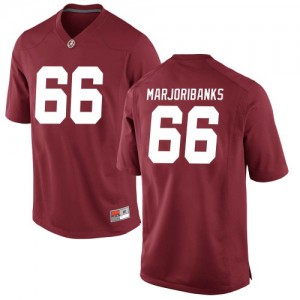 Men Alabama Crimson Tide Alec Marjoribanks #66 College Crimson Game Football Jersey 972155-377