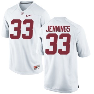 Men Alabama Crimson Tide Anfernee Jennings #33 College White Authentic Football Jersey 347119-441