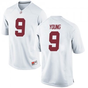 Men Alabama Crimson Tide Bryce Young #9 College White Game Football Jersey 786028-977