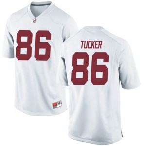 Men Alabama Crimson Tide Carl Tucker #86 College White Game Football Jersey 948096-873