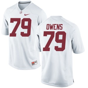 Men Alabama Crimson Tide Chris Owens #79 College White Authentic Football Jersey 352217-706