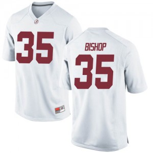 Men Alabama Crimson Tide Cooper Bishop #35 College White Replica Football Jersey 268376-658
