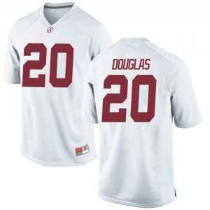 Men Alabama Crimson Tide DJ Douglas #20 College White Game Football Jersey 782091-465