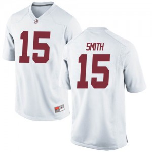 Men Alabama Crimson Tide Eddie Smith #15 College White Game Football Jersey 810725-949