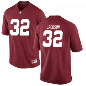 Men Alabama Crimson Tide Jalen Jackson #32 College Crimson Game Football Jersey 417894-670
