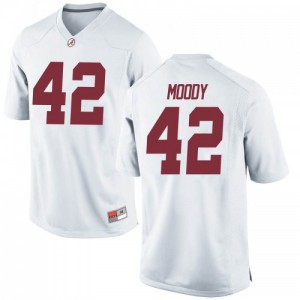 Men Alabama Crimson Tide Jaylen Moody #42 College White Game Football Jersey 201172-903