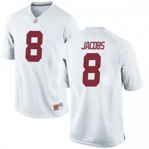 Men Alabama Crimson Tide Josh Jacobs #8 College White Replica Football Jersey 598989-264