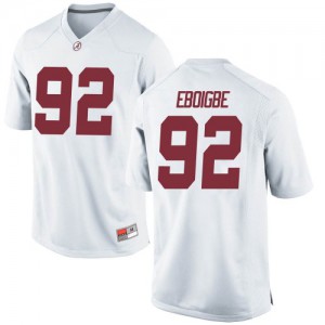 Men Alabama Crimson Tide Justin Eboigbe #92 College White Game Football Jersey 522514-628