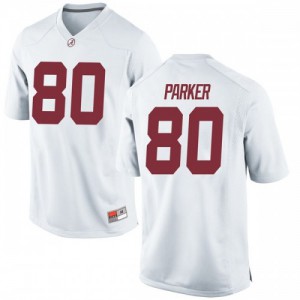 Men Alabama Crimson Tide Michael Parker #80 College White Replica Football Jersey 380476-151