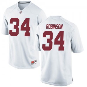 Men Alabama Crimson Tide Quandarrius Robinson #34 College White Game Football Jersey 841235-387