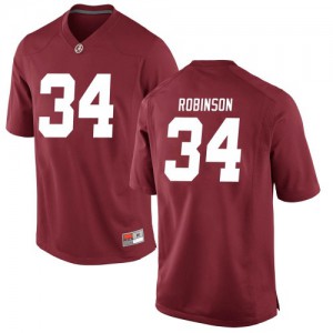 Men Alabama Crimson Tide Quandarrius Robinson #34 College Crimson Replica Football Jersey 864771-704