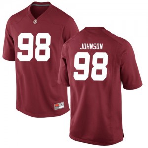 Men Alabama Crimson Tide Sam Johnson #98 College Crimson Replica Football Jersey 901137-137
