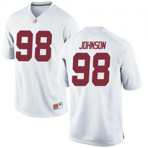 Men Alabama Crimson Tide Sam Johnson #98 College White Replica Football Jersey 887607-866
