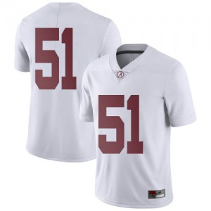 Men Alabama Crimson Tide Tanner Bowles #51 College White Limited Football Jersey 922928-680