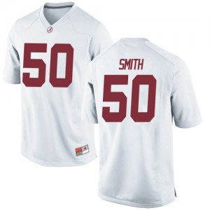 Men Alabama Crimson Tide Tim Smith #50 College White Replica Football Jersey 886302-294