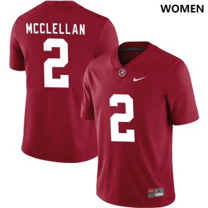 Women Alabama Crimson Tide Jase McClellan #2 College Crimson Limited Football Jersey 654714-135