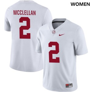 Women Alabama Crimson Tide Jase McClellan #2 College White Limited Football Jersey 529681-129