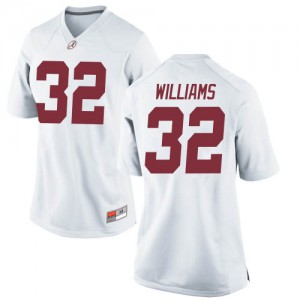 Women Alabama Crimson Tide C.J. Williams #32 College White Replica Football Jersey 716385-187
