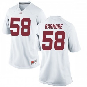 Women Alabama Crimson Tide Christian Barmore #58 College White Game Football Jersey 307006-918