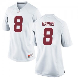 Women Alabama Crimson Tide Christian Harris #8 College White Game Football Jersey 355332-960