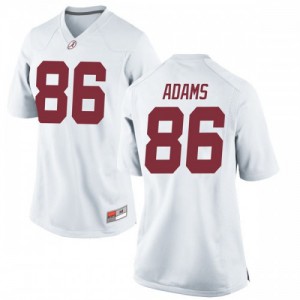 Women Alabama Crimson Tide Connor Adams #86 College White Game Football Jersey 886758-784