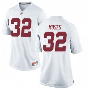 Women Alabama Crimson Tide Dylan Moses #32 College White Replica Football Jersey 551565-727