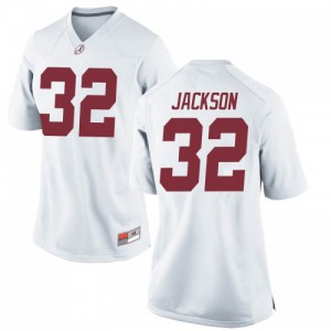 Women Alabama Crimson Tide Jalen Jackson #32 College White Game Football Jersey 530652-566