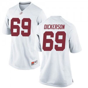 Women Alabama Crimson Tide Landon Dickerson #69 College White Replica Football Jersey 145907-870
