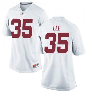 Women Alabama Crimson Tide Shane Lee #35 College White Replica Football Jersey 396157-767