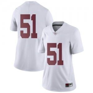 Women Alabama Crimson Tide Tanner Bowles #51 College White Limited Football Jersey 622946-829
