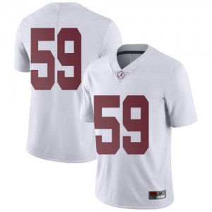 Youth Alabama Crimson Tide Jake Hall #59 College White Limited Football Jersey 358541-974