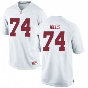 Youth Alabama Crimson Tide Jedrick Wills Jr. #74 College White Replica Football Jersey 212507-930