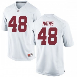 Youth Alabama Crimson Tide Phidarian Mathis #48 College White Replica Football Jersey 267457-592