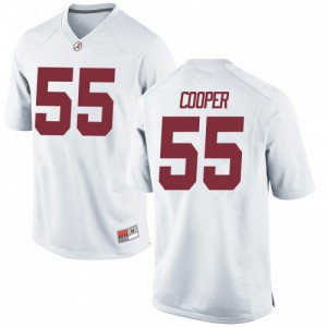 Youth Alabama Crimson Tide William Cooper #55 College White Replica Football Jersey 634945-226