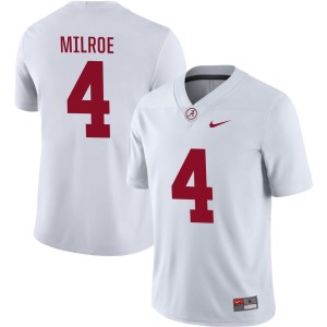 Men Alabama Crimson Tide Jalen Milroe #4 College White Limited Football Jersey 369174-650